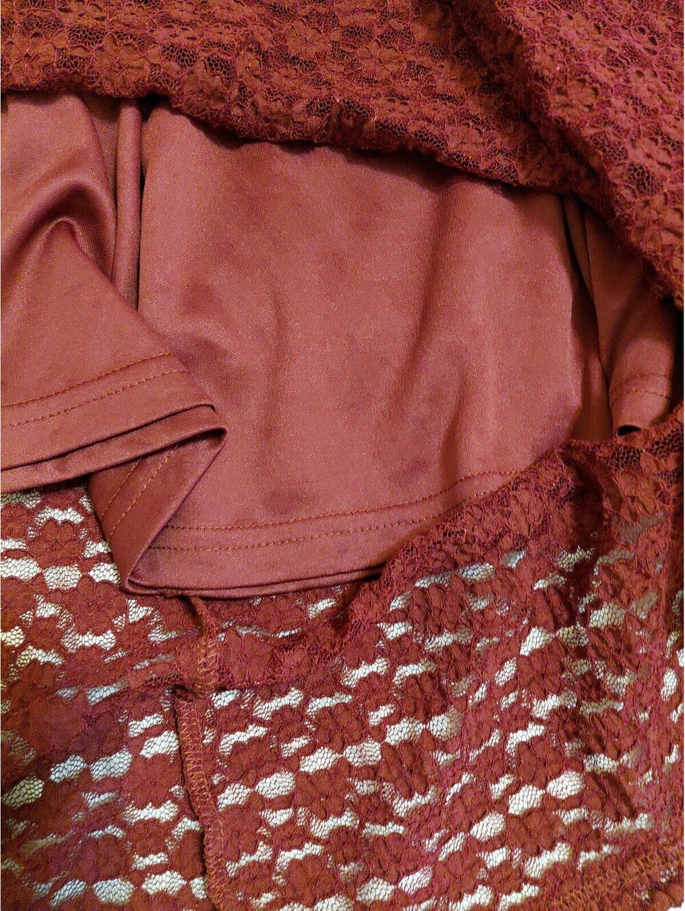 NWT Sexy BARDOT Louisa Mesh Midi Dress in Burgundy Size 10 #187 - Picture 7 of 12